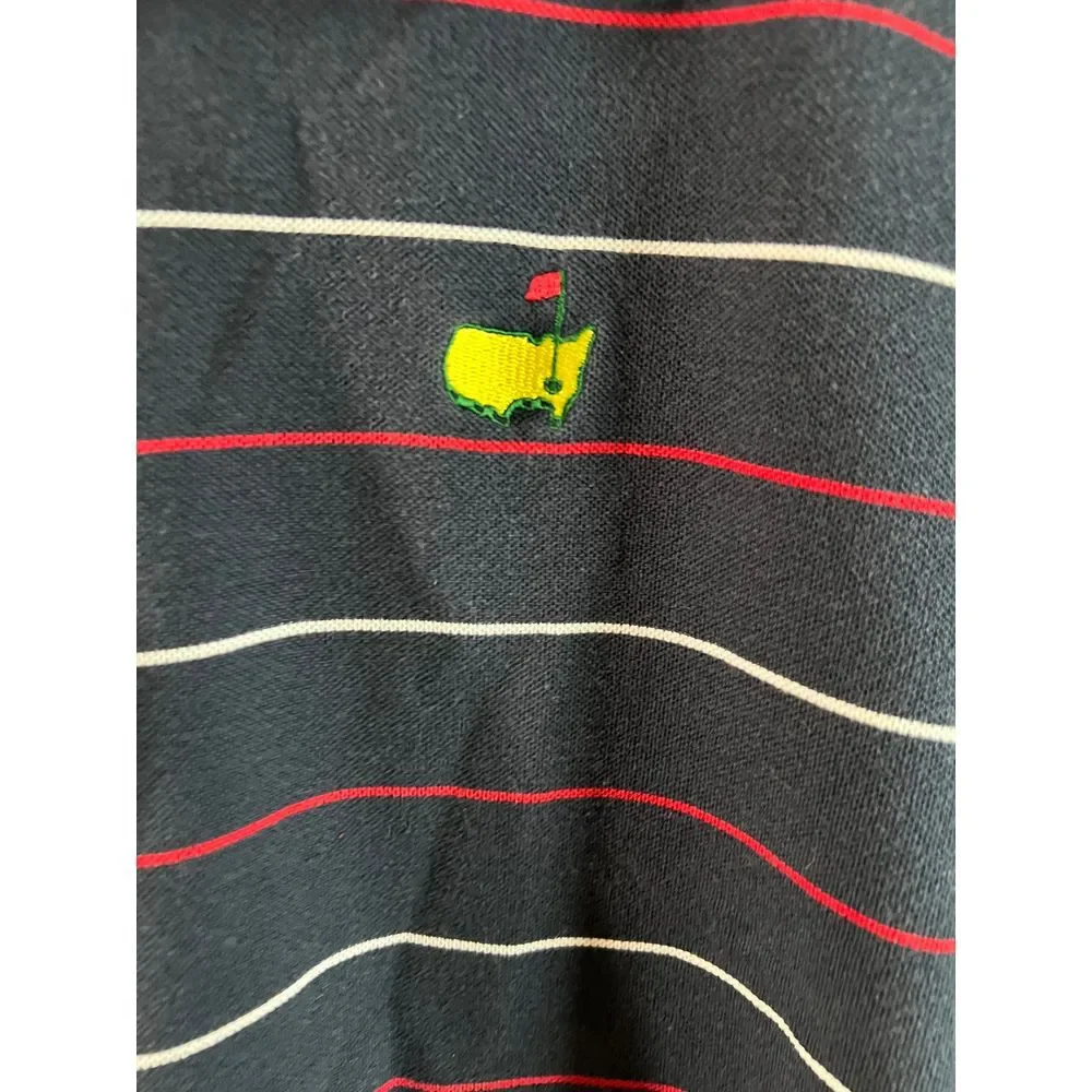 Masters Striped Polo Golf Shirt‎ - Mens Large